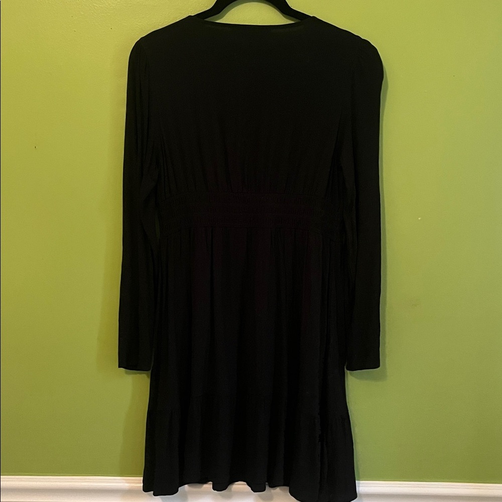 Loft Tall Ruffle V-Neck Swing Dress - Picture 5 of 5